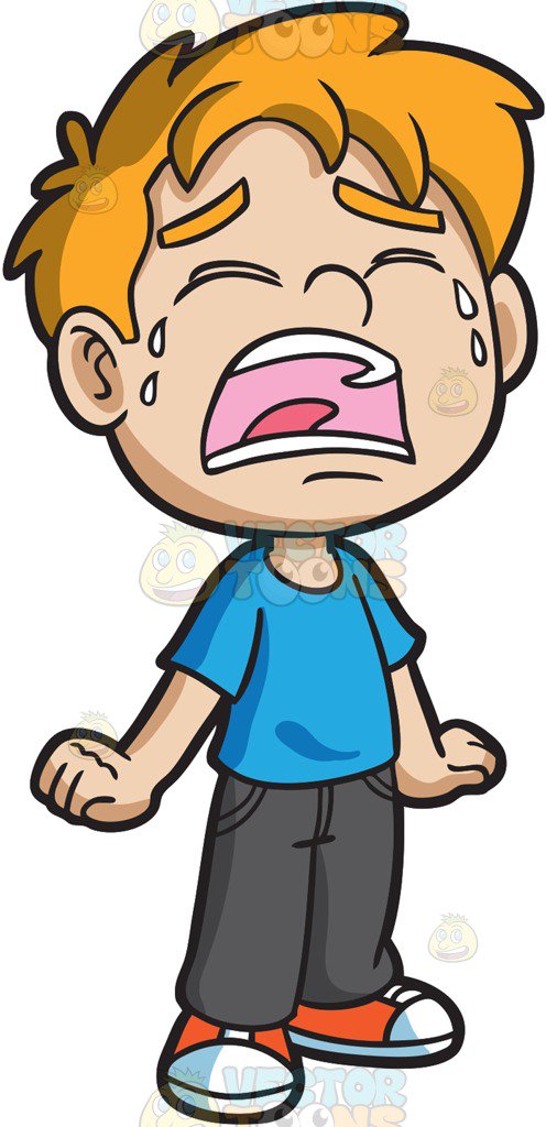Little Boy Crying Clipart - Fight for This