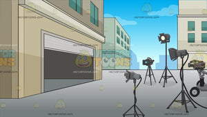 A Film Set Background Clipart Cartoons By Vectortoons