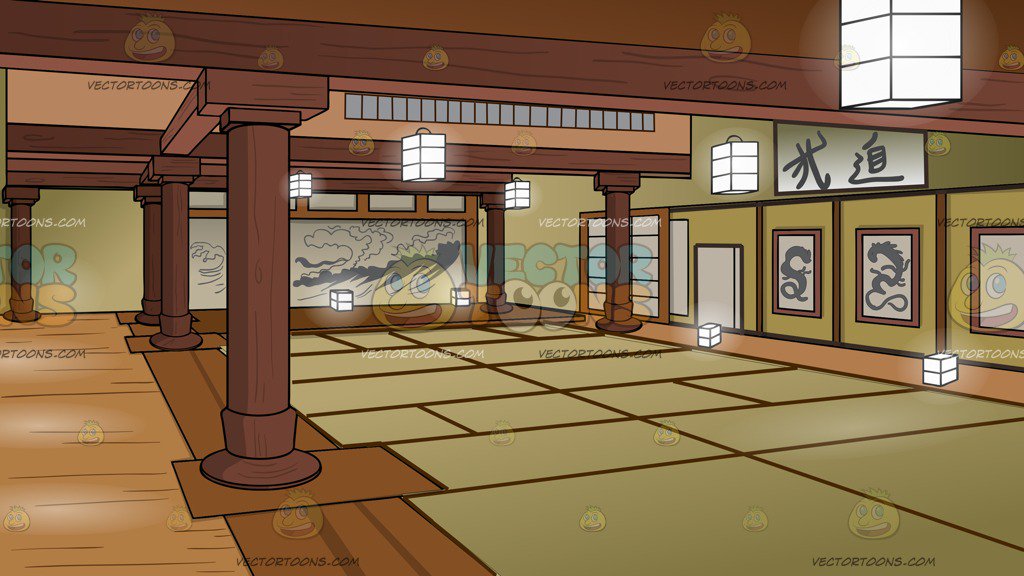 Download A Japanese Dojo Background - Clipart Cartoons By VectorToons