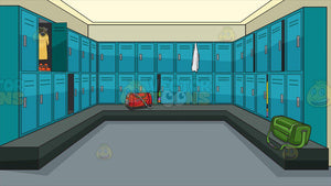 A Locker Room At A Gym Background