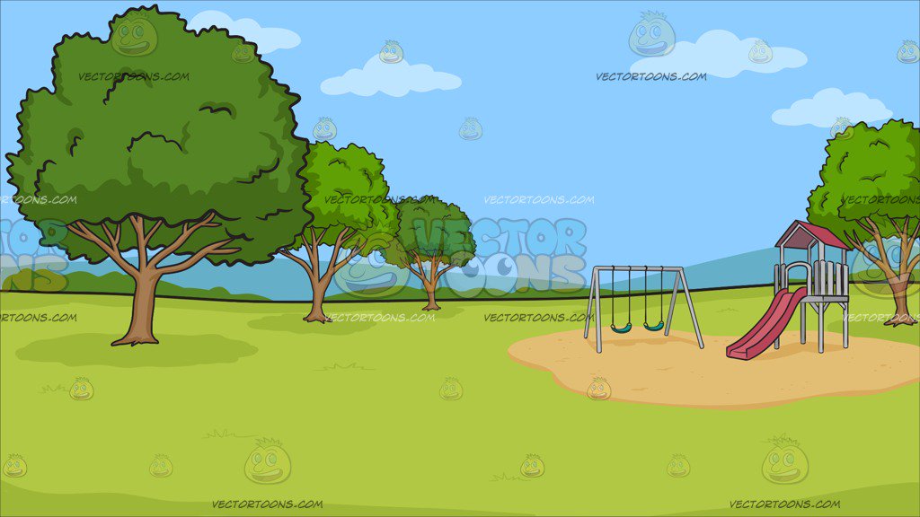 Playground Nature Background Cartoon - cheefulvic