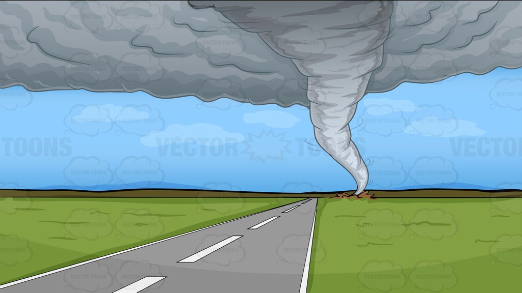 A Tornado Background – Clipart Cartoons By VectorToons