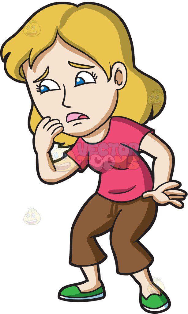A worried woman – Clipart Cartoons By VectorToons
