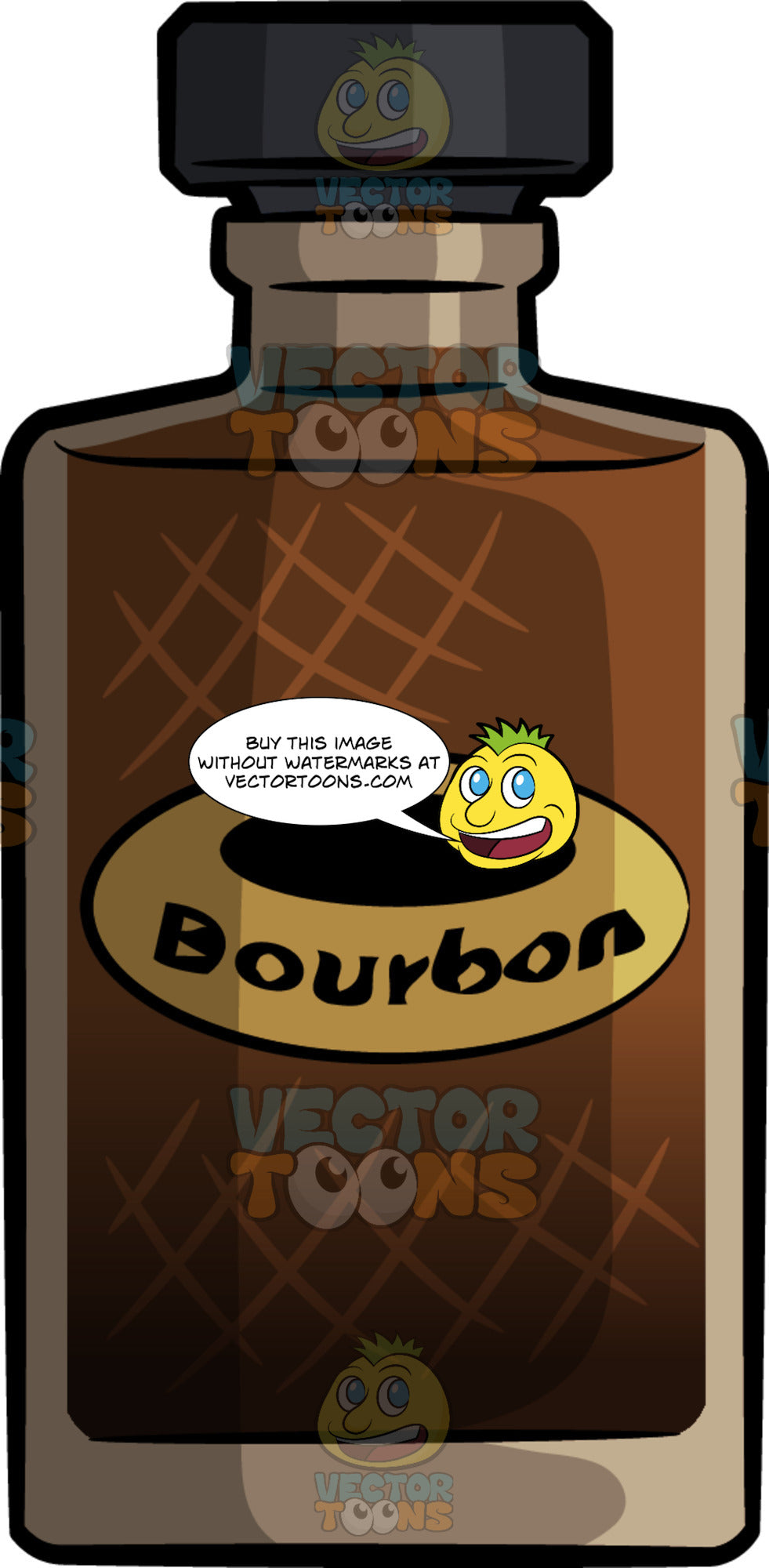 A Bottle Of Bourbon – Clipart Cartoons By VectorToons