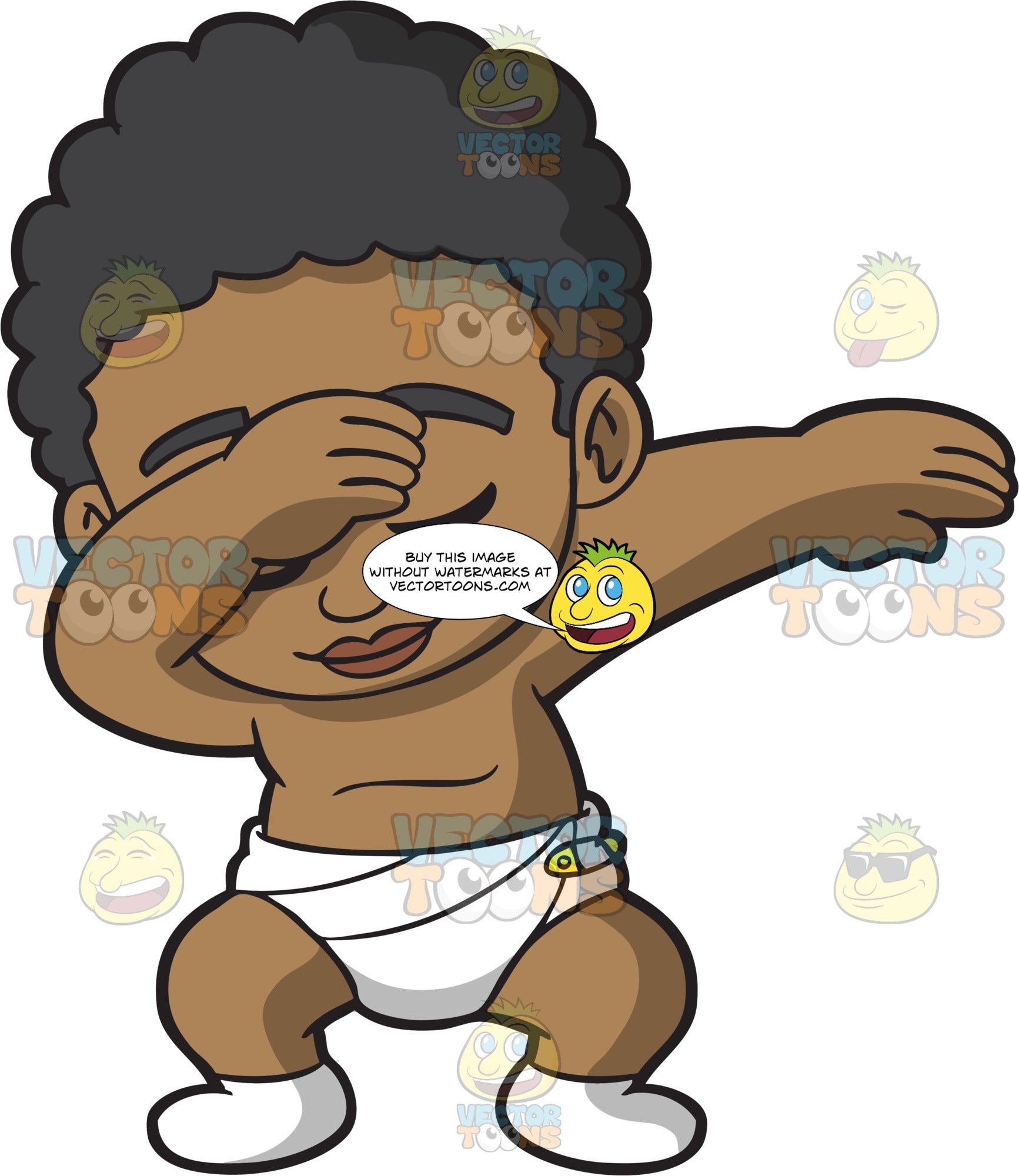 Download A Dabbing Black Baby Boy Clipart Cartoons By Vectortoons