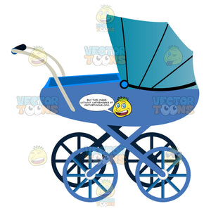 blue baby buggy