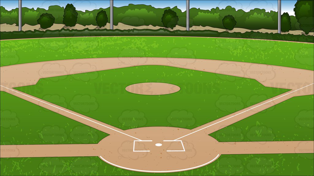 Baseball Diamond Background – Clipart Cartoons By VectorToons