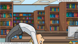 Bend Over Backwards And Library Information Desk Background