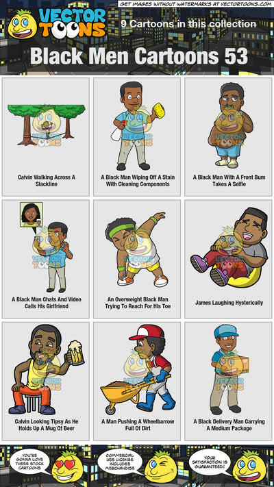 Black Men Cartoons Collection 53