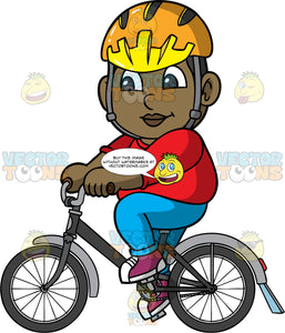 Young James Riding His Bicycle Clipart Cartoons By Vectortoons