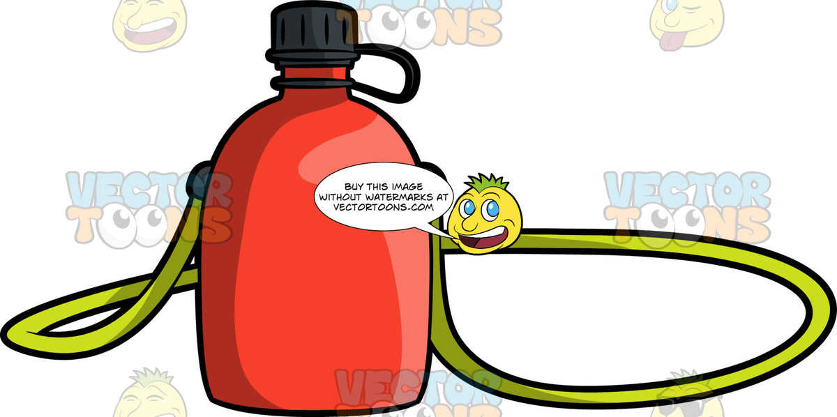 Camping Water Flask – Clipart Cartoons By VectorToons