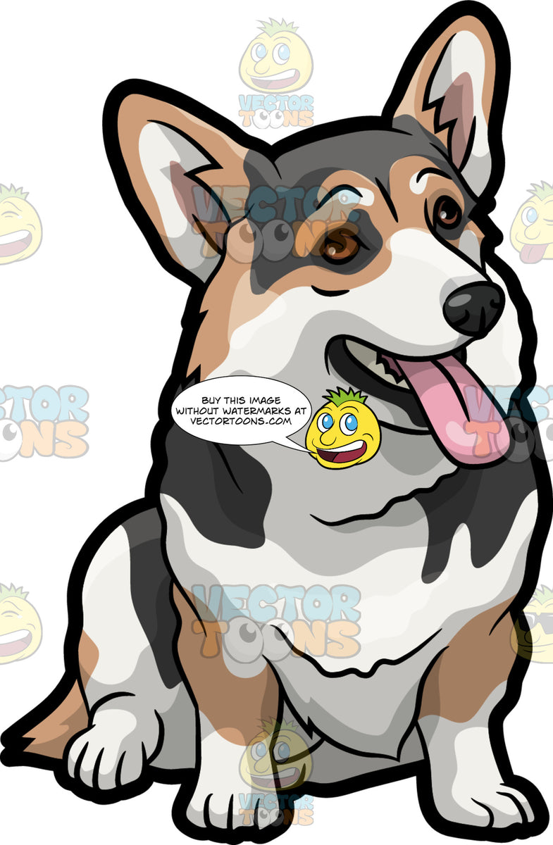 A Beautiful Corgi Pet Dog – Clipart Cartoons By VectorToons
