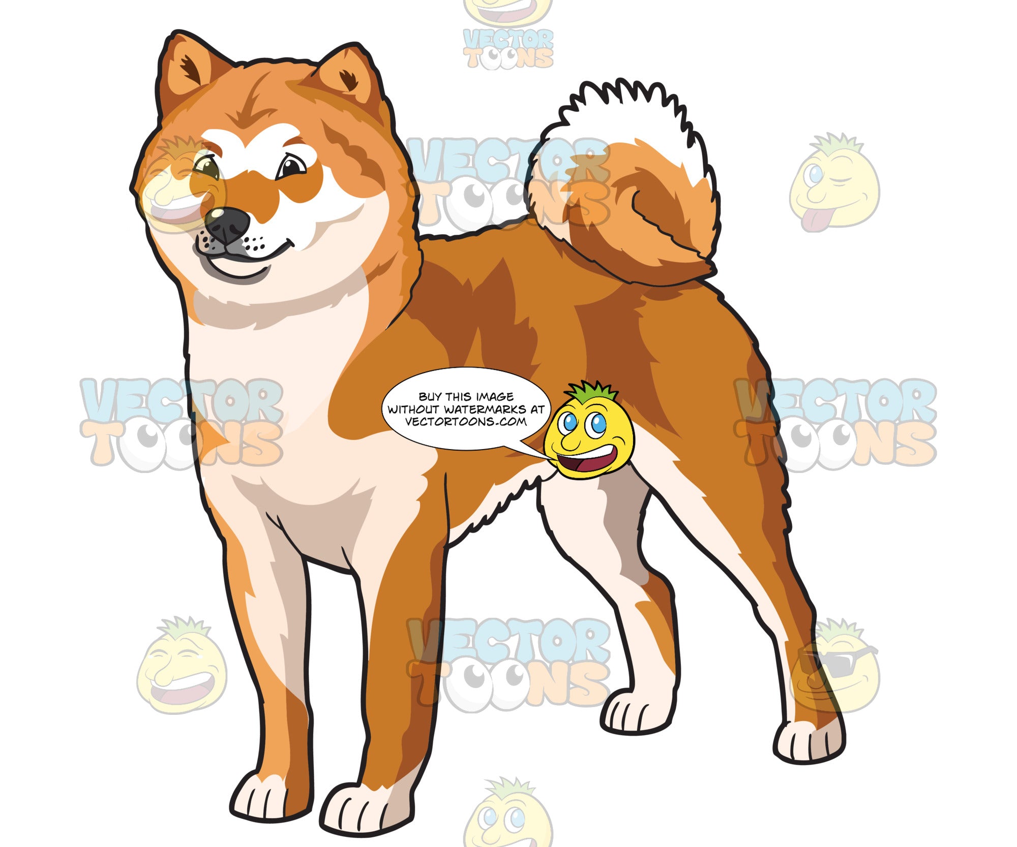 A Happy Shiba Inu Dog Clipart Cartoons By Vectortoons Excellent print for children's clothes, bed linens, phone case, mug, wrapping paper, textile etc. a happy shiba inu dog clipart cartoons by vectortoons