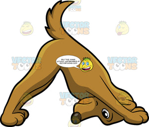 A Dog Doing Downward Dog Yoga Pose Clipart Cartoons By Vectortoons