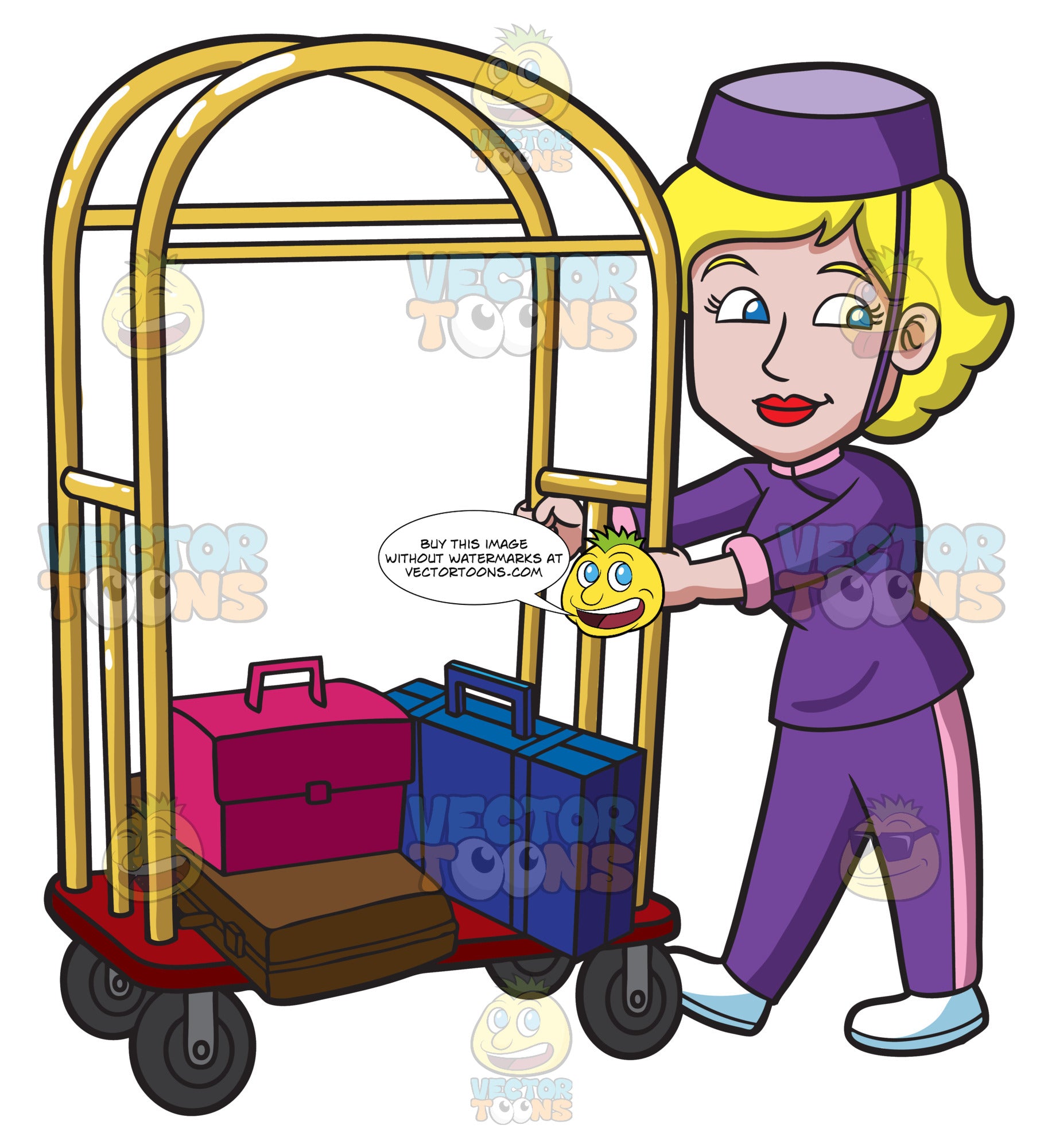 bellhop luggage cart