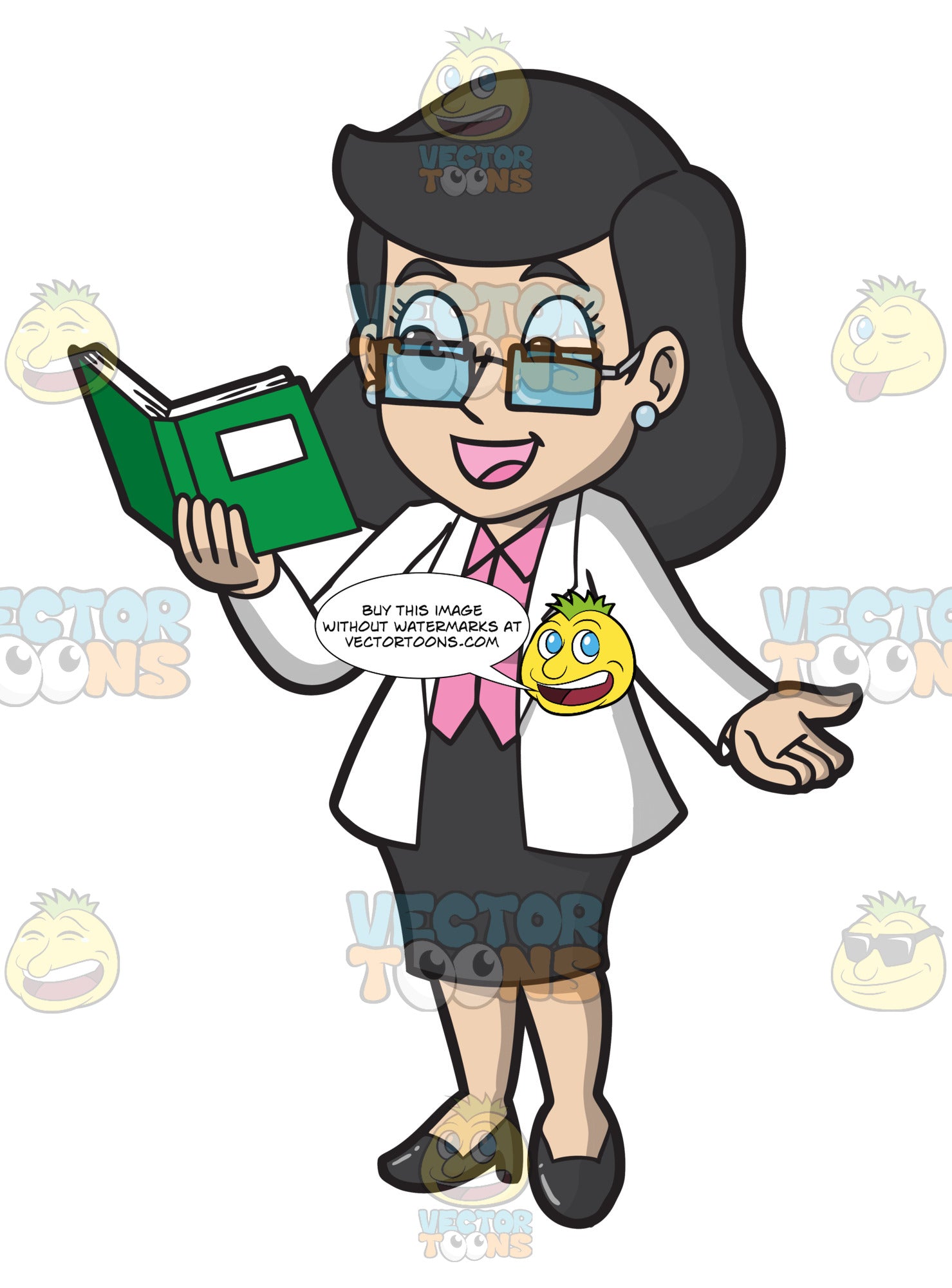 Download A Female Science Teacher Clipart Cartoons By Vectortoons