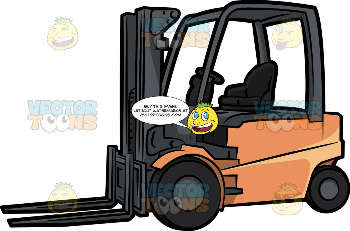 A Forklift Truck – Clipart Cartoons By VectorToons