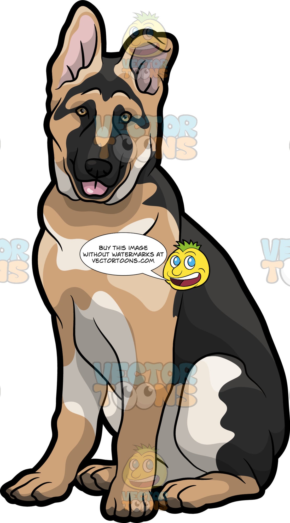 German Shepherd Cartoon Puppy