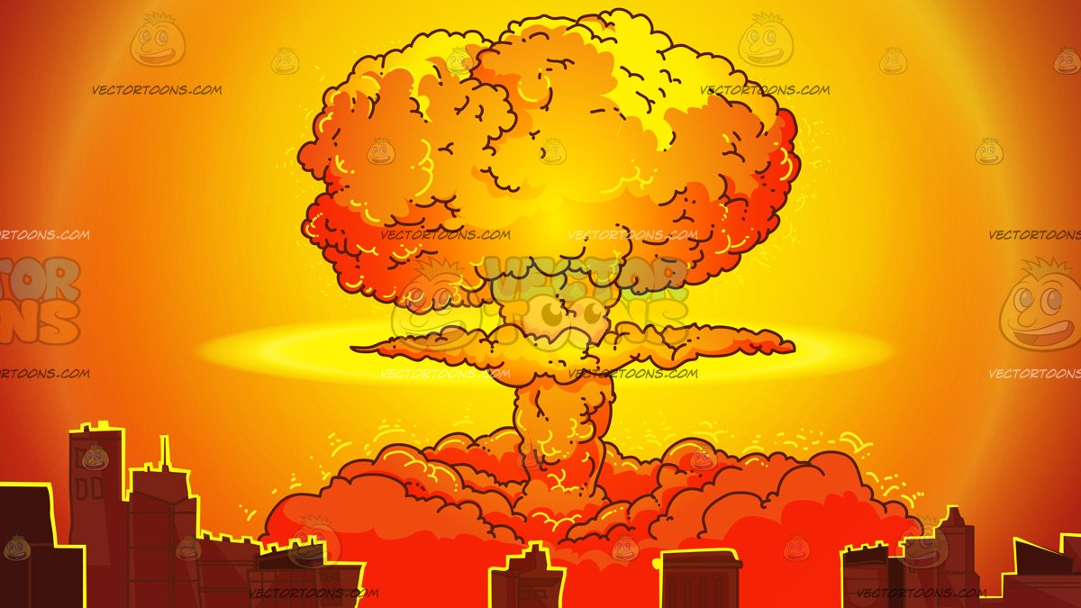 Huge Atomic Bomb Explosion – Clipart Cartoons By VectorToons