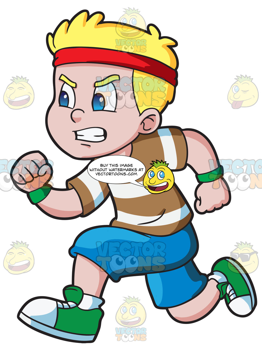 A Boy Running Fast To Win An Athletics Race – Clipart Cartoons By