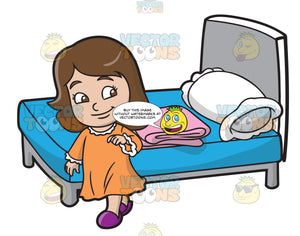 A Young Girl Gets Ready To Start A New Day Clipart Cartoons By Vectortoons