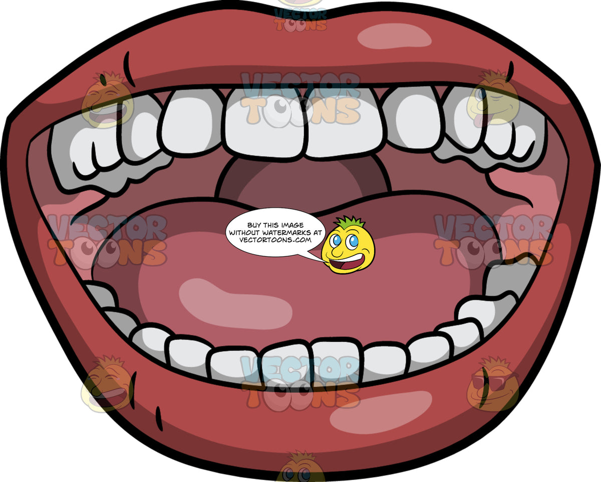 A Wide Open Mouth – Clipart Cartoons By VectorToons