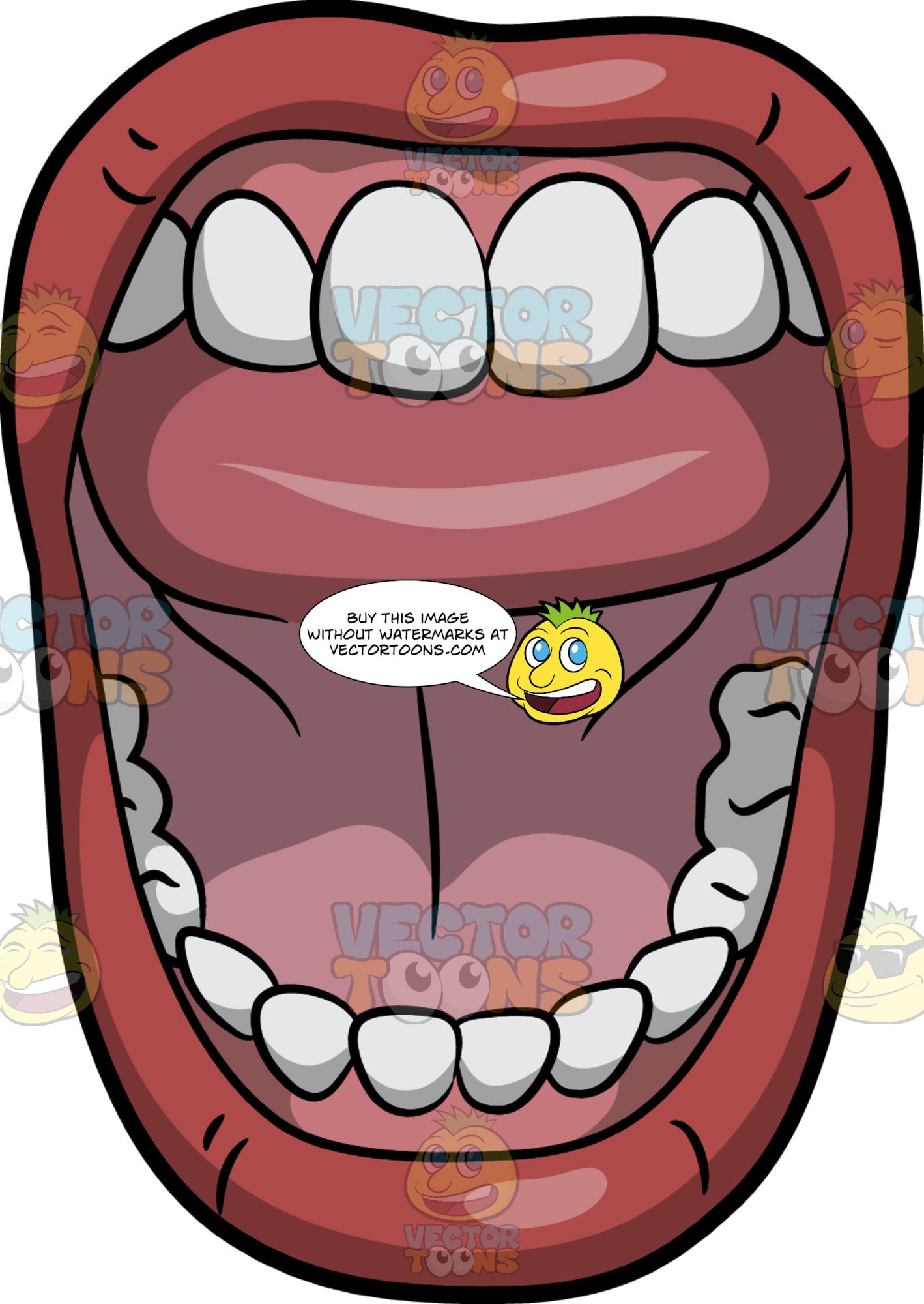 An Open Mouth – Clipart Cartoons By VectorToons