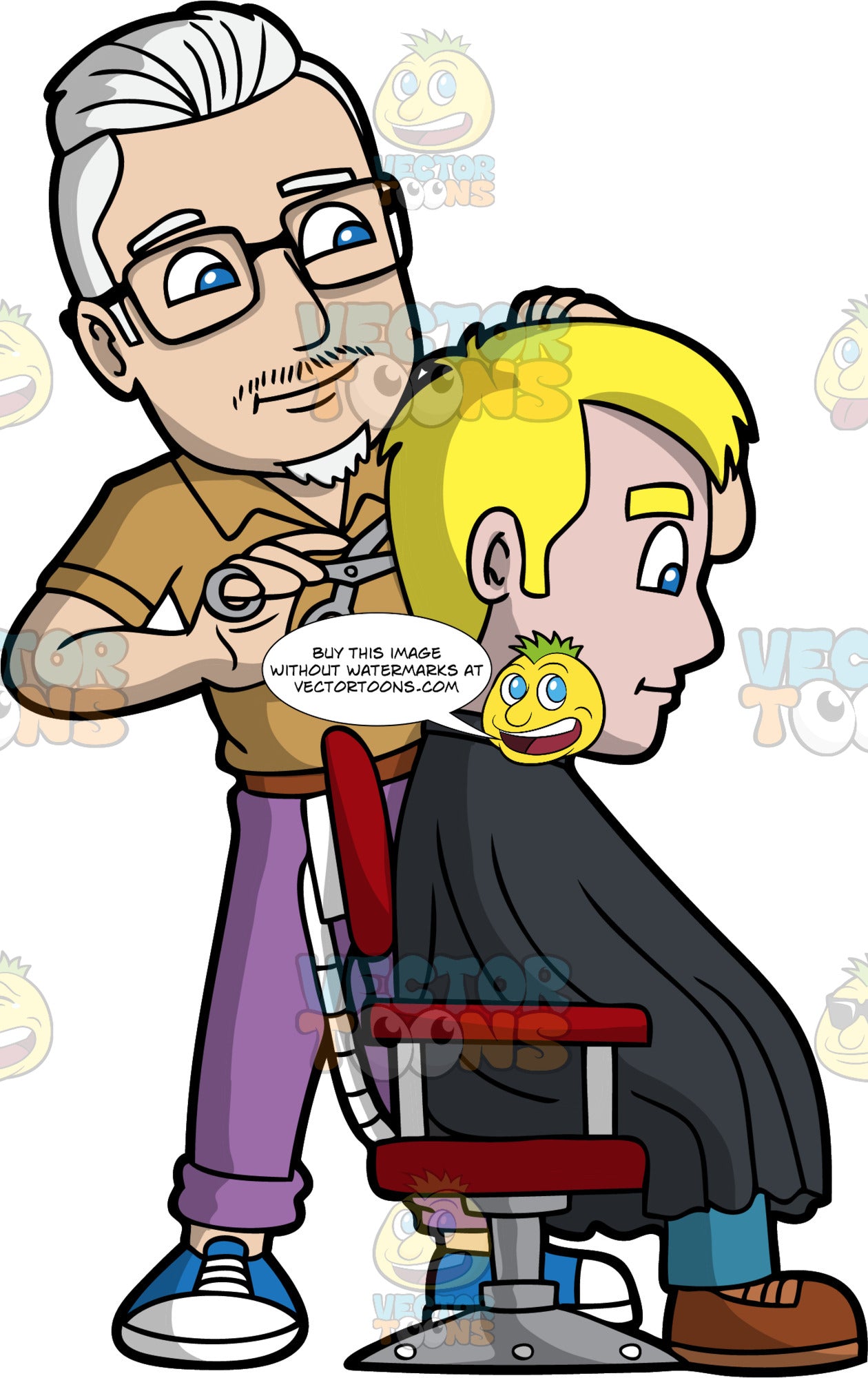 A Male Hipster Hairdresser Clipart Cartoons By Vectortoons