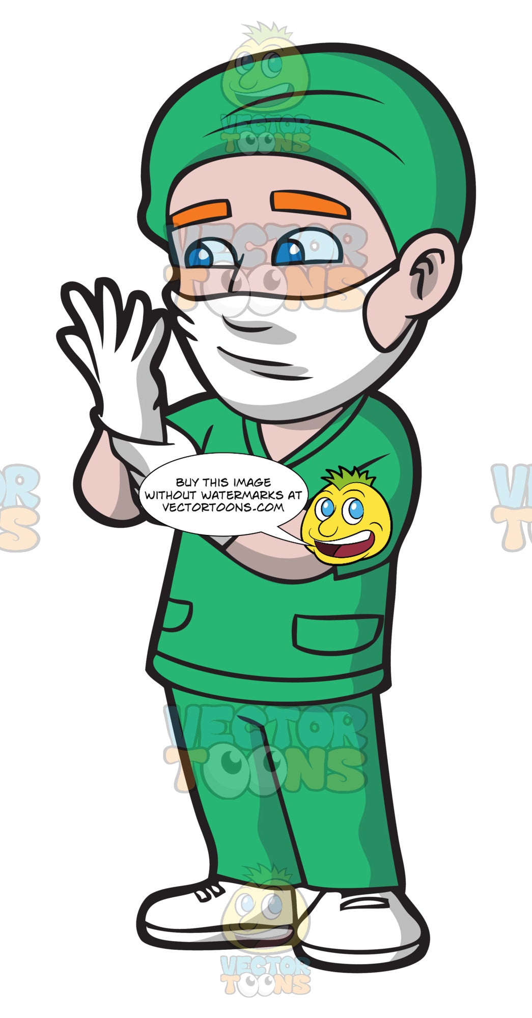 A Male Surgeon - Clipart Cartoons By VectorToons