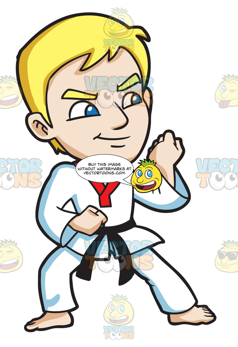 taekwondo techniques cartoon