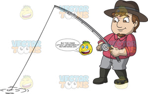 Download A Chubby Guy Fishing Clipart Cartoons By Vectortoons