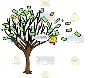 A Withering Money Tree Clipart Cartoons By Vector!   toons - 