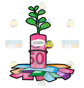 A money tree clipart cartoons by vectortoons