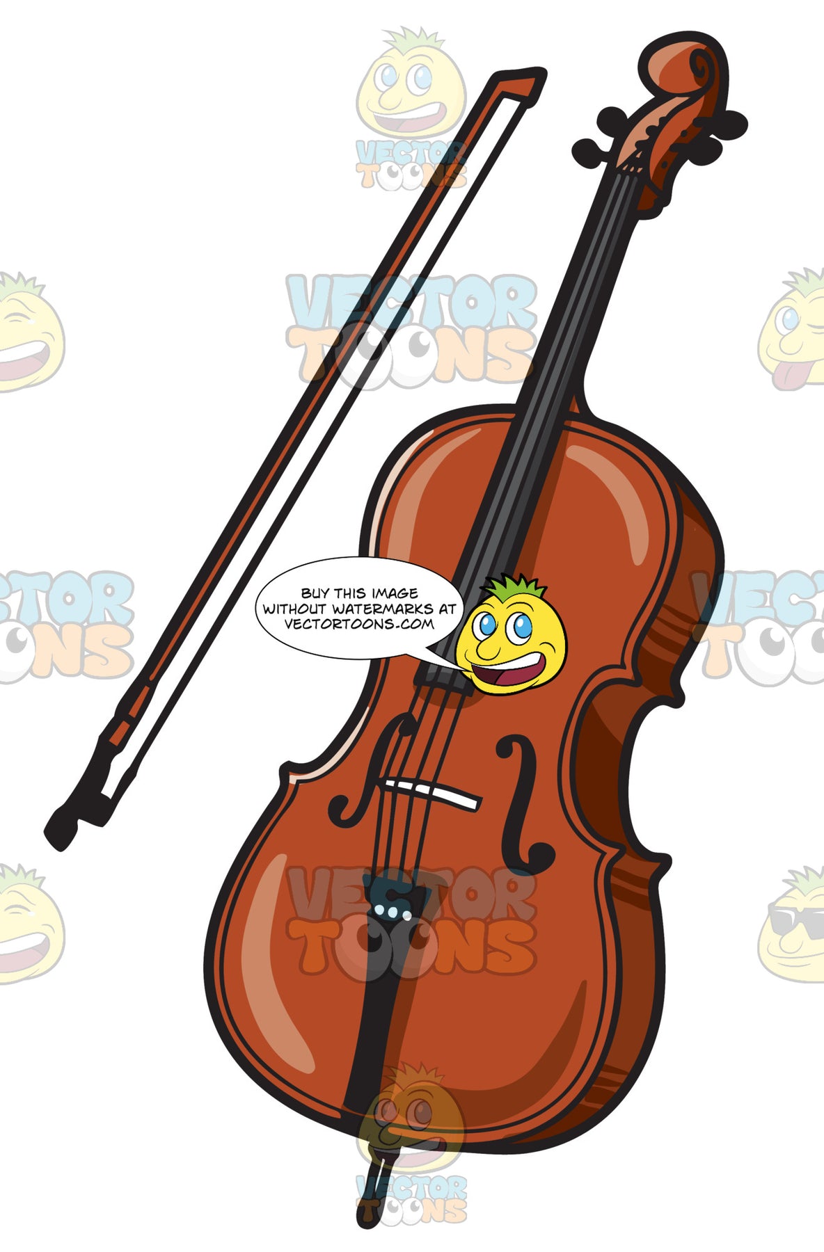 Cartoon: A Musical Instrument Called The Cello | Clipart Images