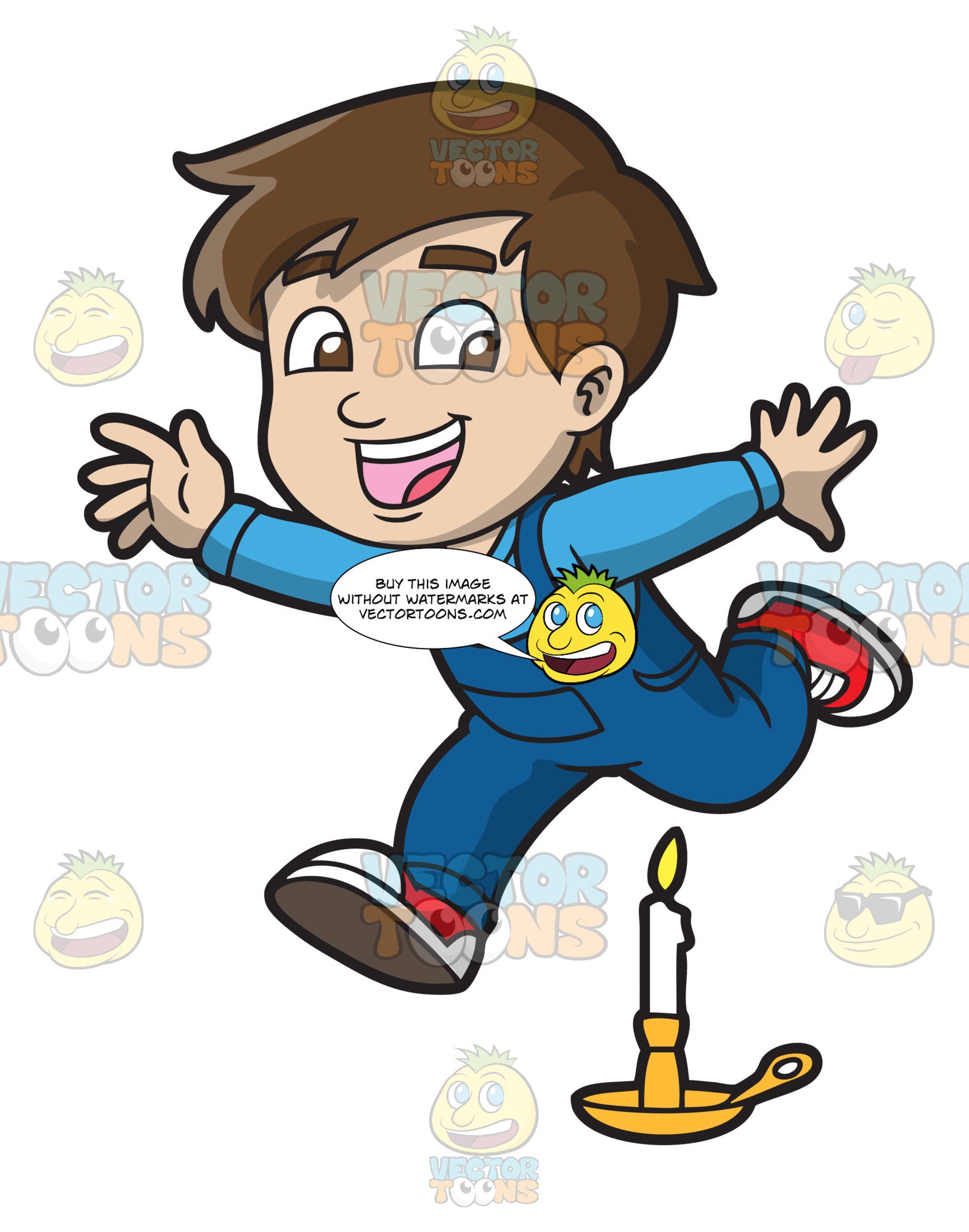 Jack Jumping Over A Candlestick Clipart Cartoons By Vectortoons