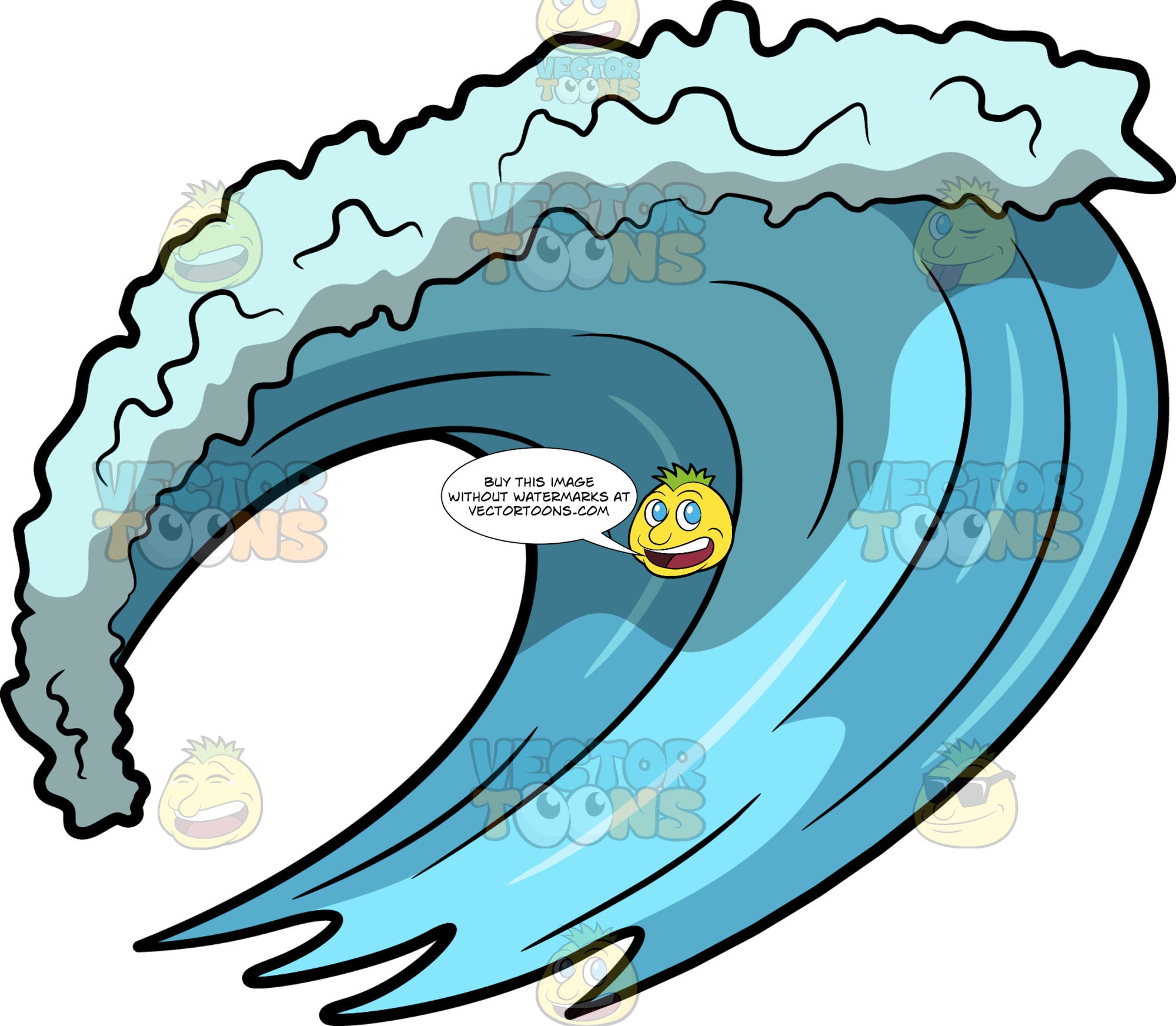 ocean waves cartoon