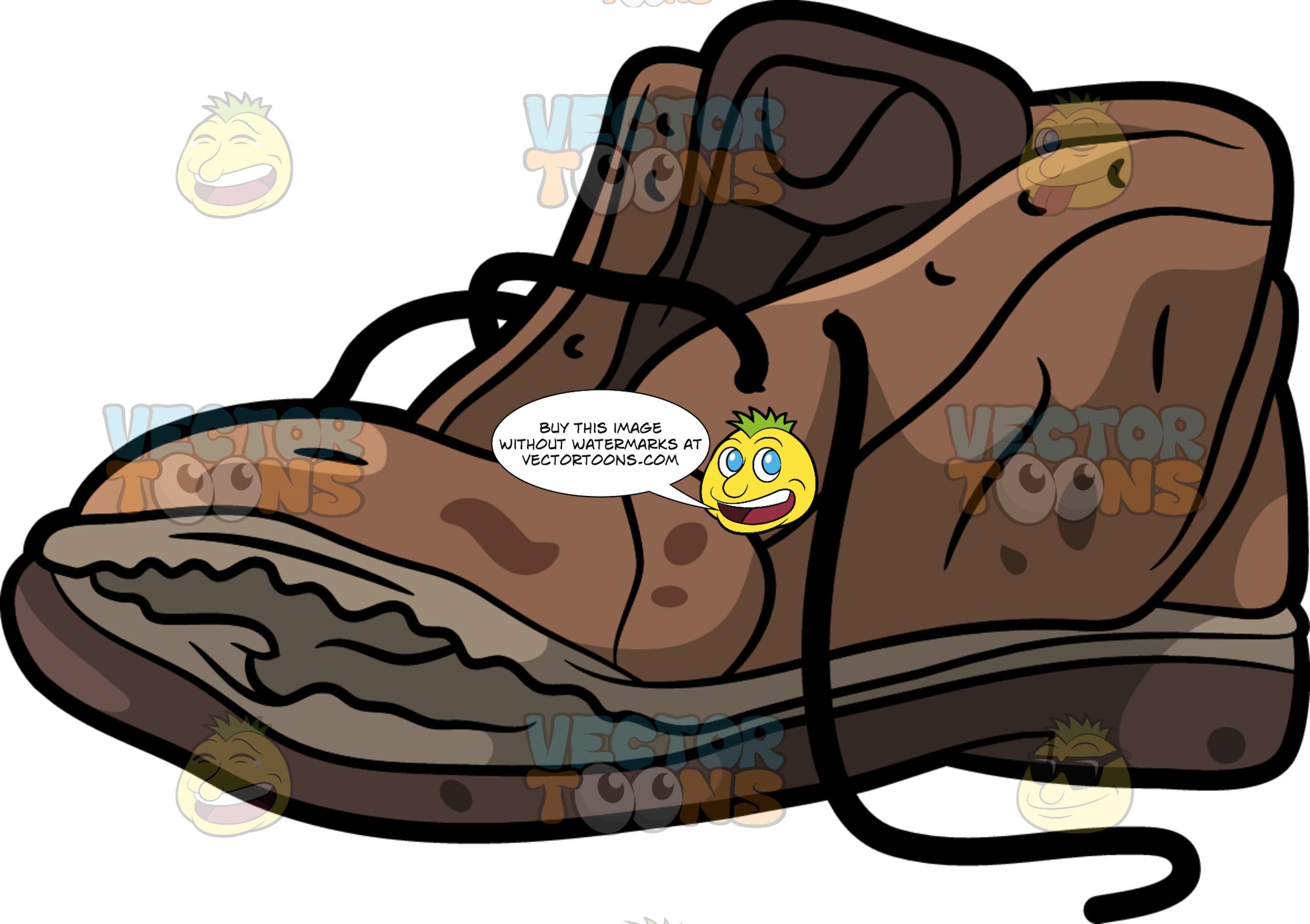 A Worn Out Boot Clipart Cartoons By Vectortoons