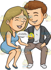 A Couple Laughing Together Clipart Cartoons By Vectortoons