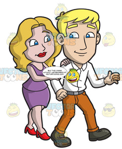 A Happy Couple In Love Clipart Cartoons By Vectortoons