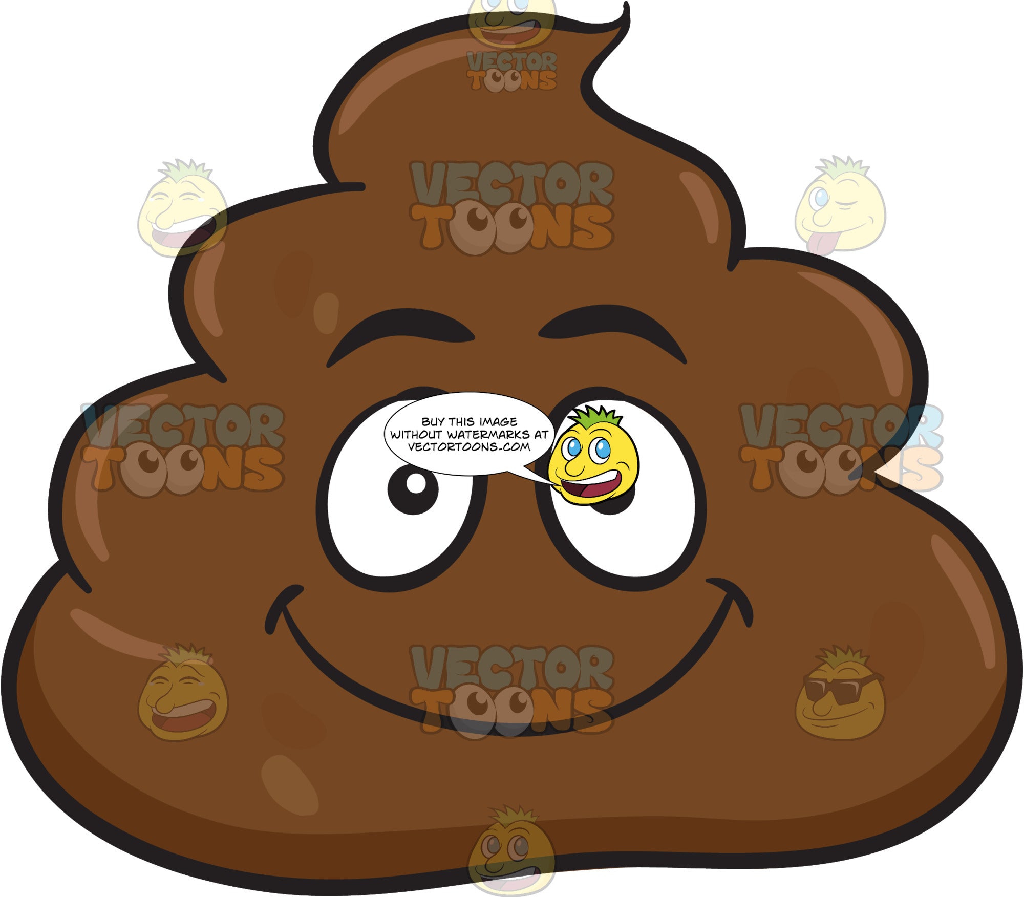 A Smiling Pile Of Poo – Clipart Cartoons By VectorToons