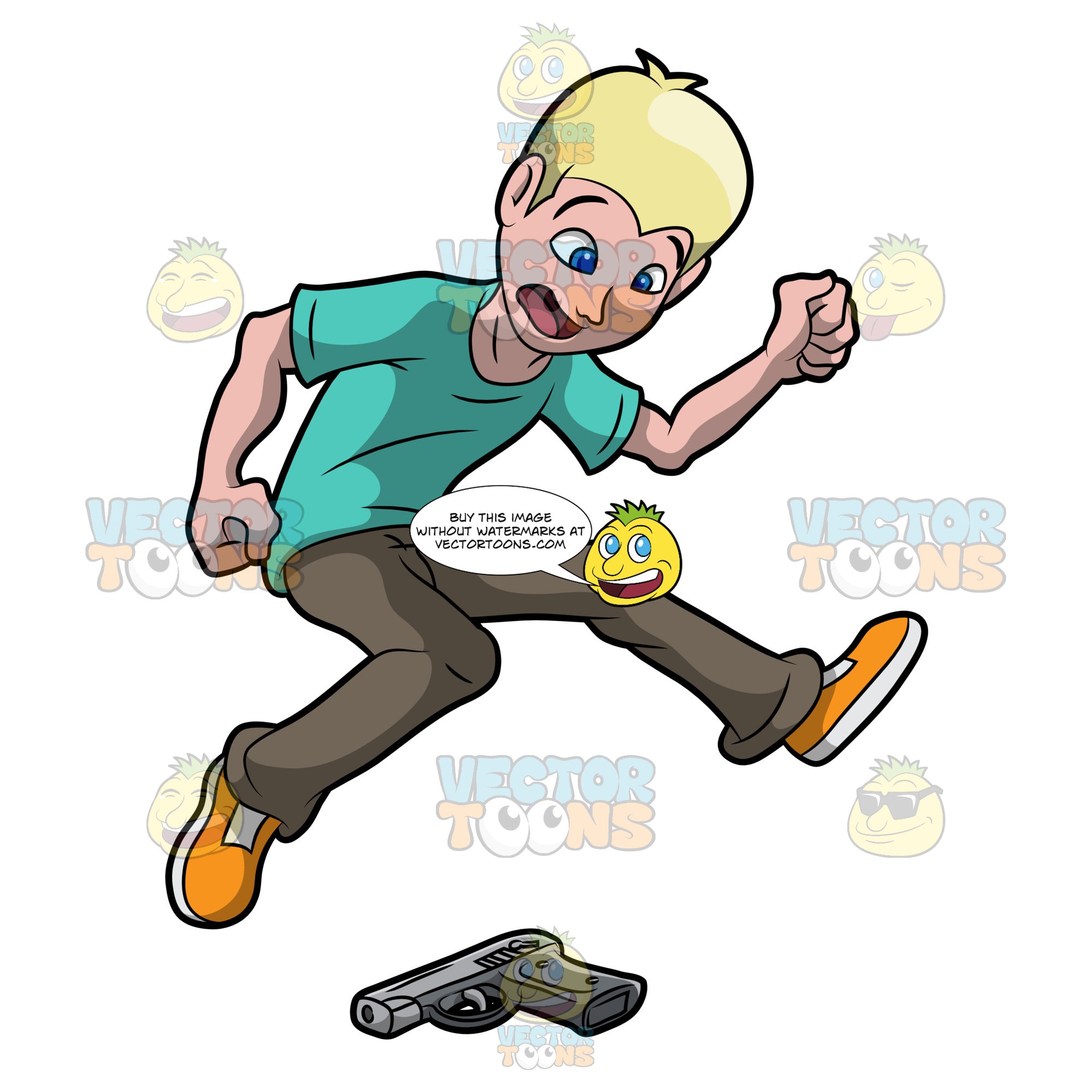 Jump The Gun Clipart Cartoons By Vectortoons