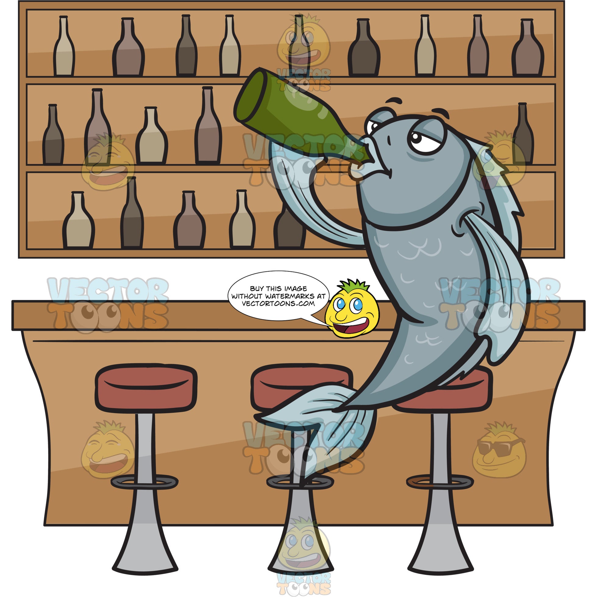 Download Drink Like A Fish Clipart Cartoons By Vectortoons