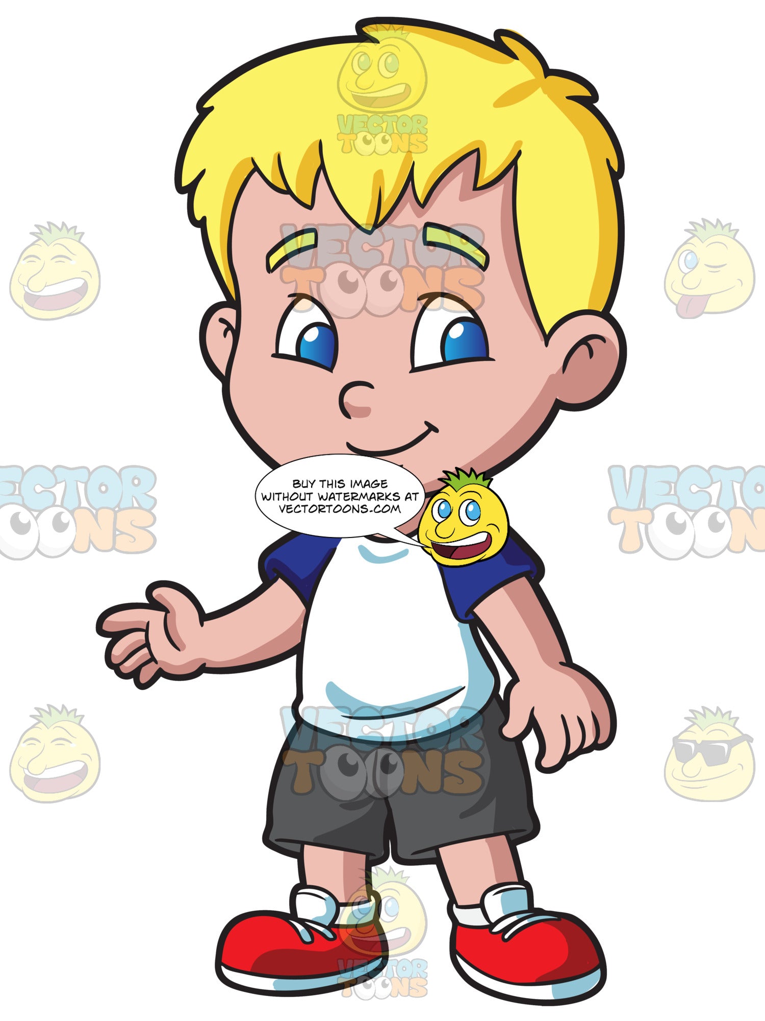 A Preschooler Boy Looking Happy And Content Clipart Cartoons By