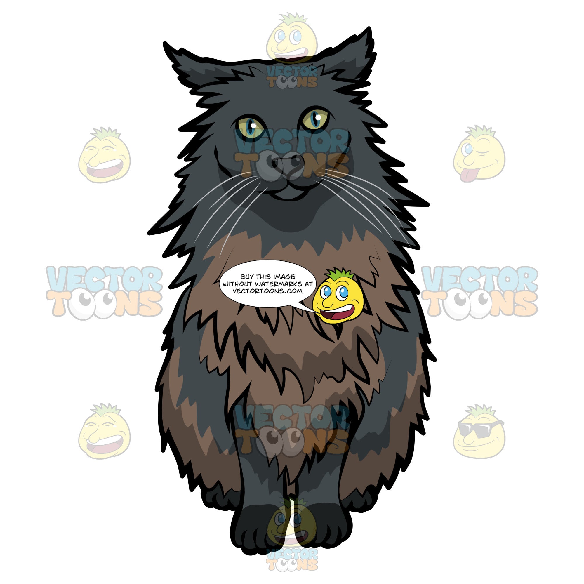 A Chantilly Tiffany Cat Clipart Cartoons By Vectortoons