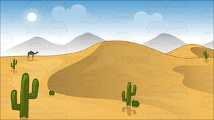Sand Dunes In The Desert Background Clipart Cartoons By Vectortoons