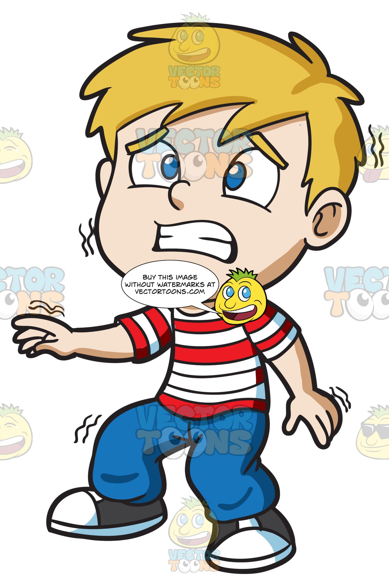 A Boy Stunned In Horror Clipart Cartoons By Vectortoons