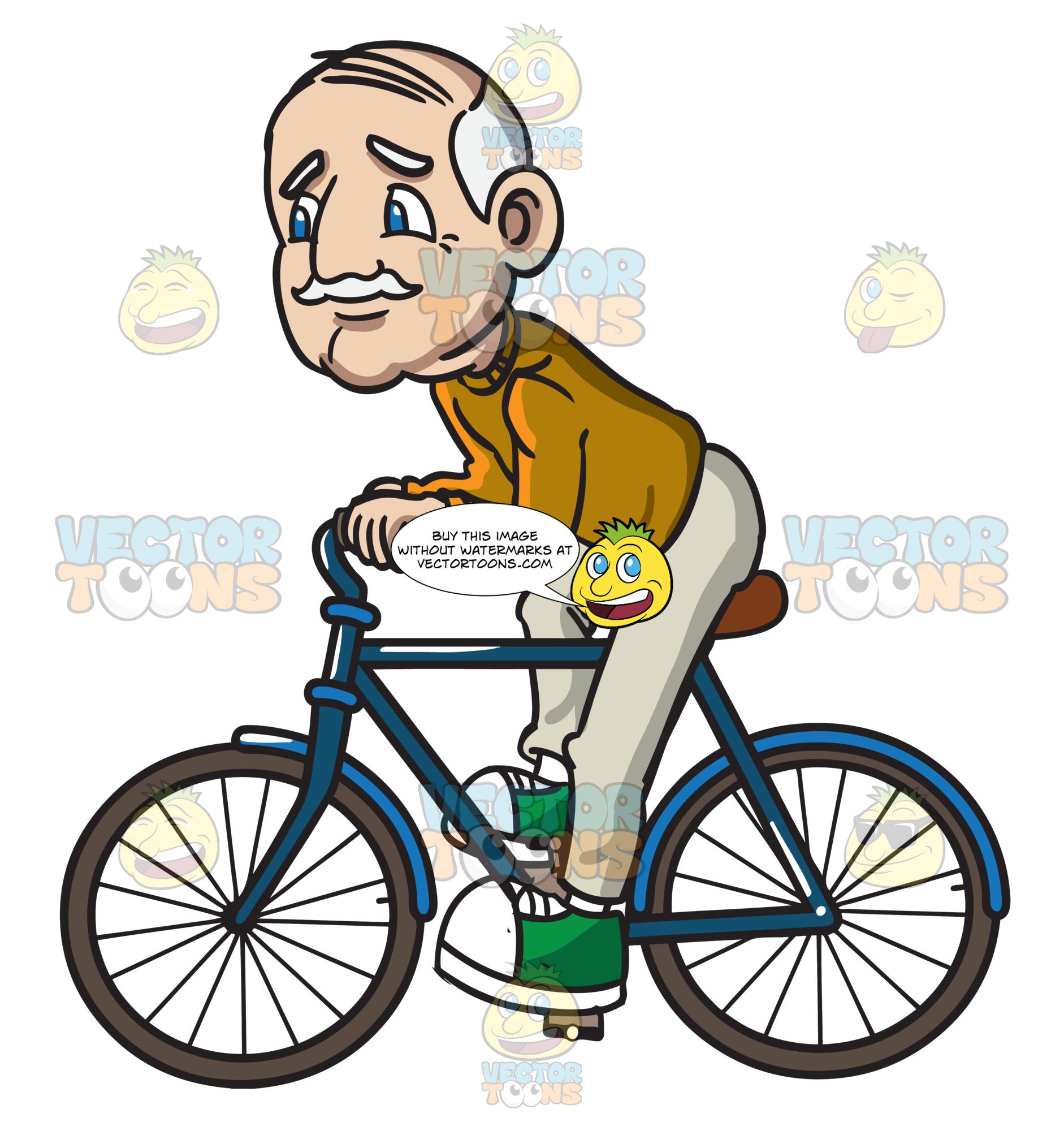 old man riding bike