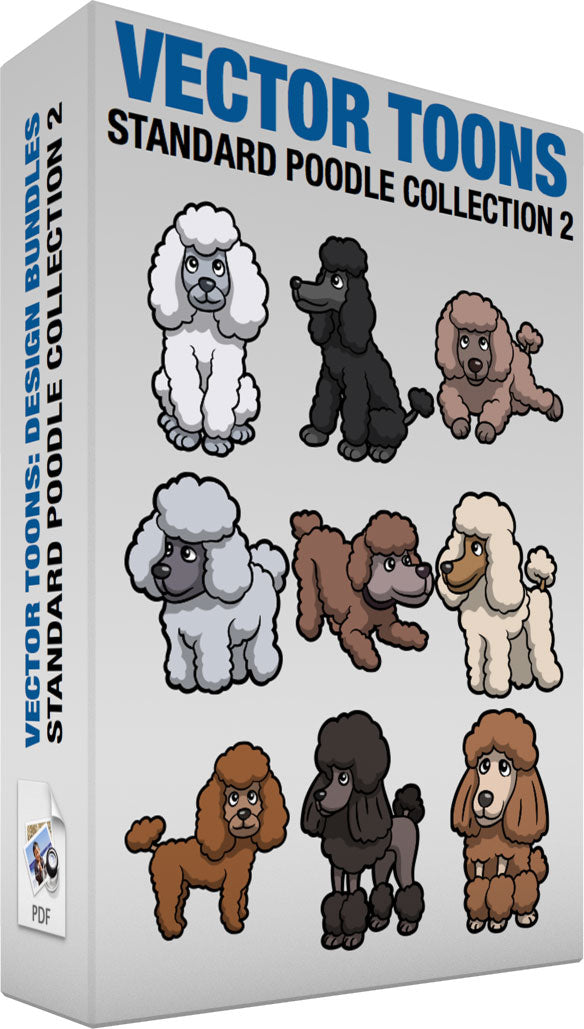 Download Standard Poodle Collection 2 Clipart Cartoons By Vectortoons