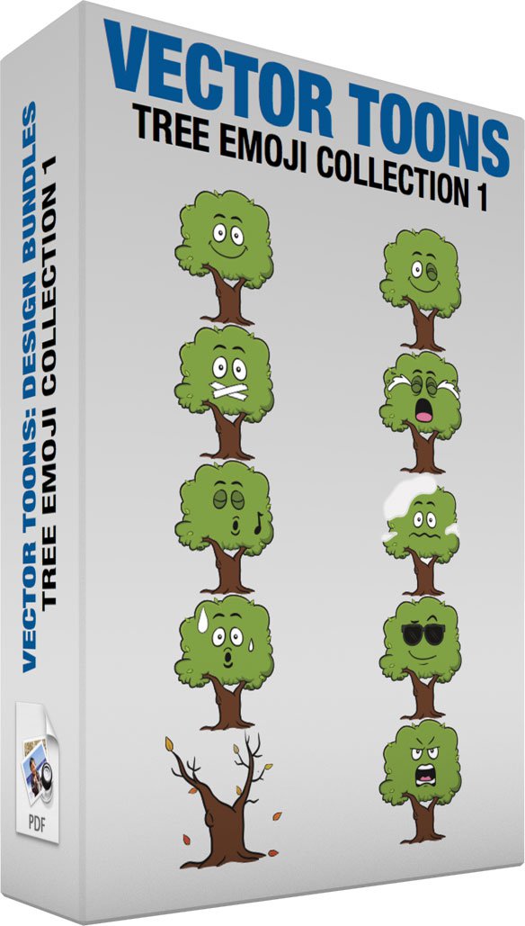 Tree Emoji Collection 1 – Clipart Cartoons By VectorToons