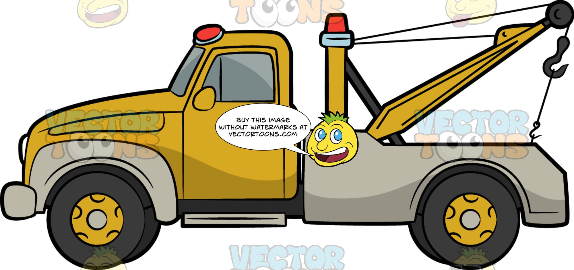 Red Tow Truck Cartoon